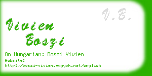 vivien boszi business card